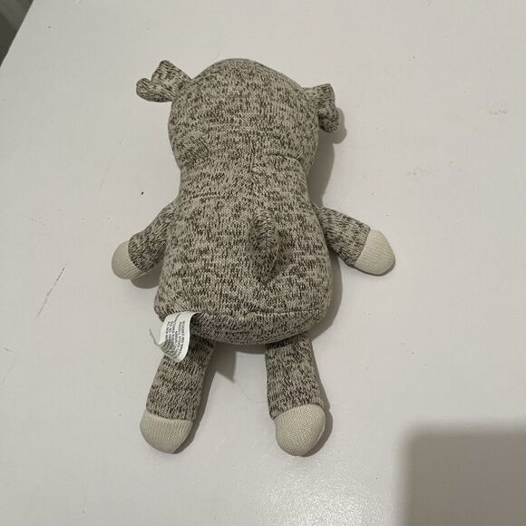 Russell Stover Gray Heathered Red Heart Paw Plush Dog 9" Stuffed Animal - Picture 7 of 9